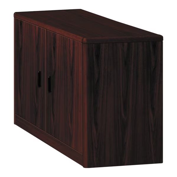 Locking Storage Cabinet, 36w x 20d x 29 1/2h, Mahogany, HON, Mfr# H107291.NN